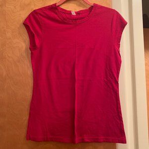 bp Nordstrom red crewneck cap sleeve tee L NWOT